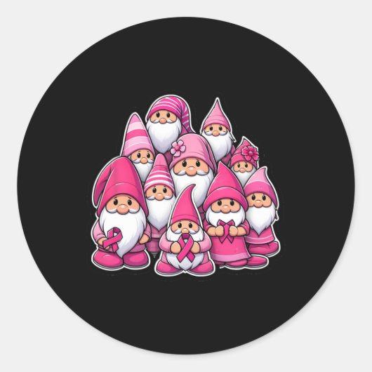 Brustkrebs-Bewusstseinsband Frauen Mädchen Runder Aufkleber (Vorderseite)