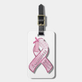 Brustkrebs-Bewusstseinsband Gepäckanhänger (Vorderseite vertikal)