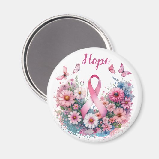 Brustkrebs-Bewusstseinsband Magnet (Vorderseite/Rückseite)