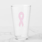 Brustkrebs-Bewusstseinsband mit Blume Glas (Rückseite)