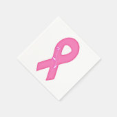 Brustkrebs-Bewusstseinsband mit Blume Serviette (Ecke)