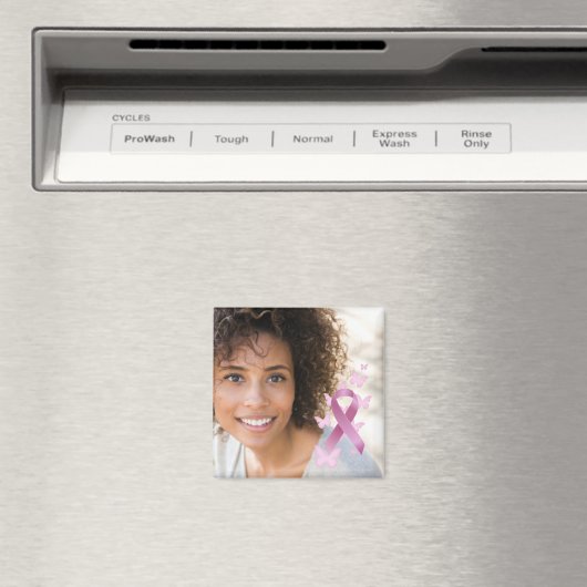 Brustkrebs-Bewusstseinsbildung Band-Foto Keepake Magnet (In Situ (Geschirrspüler))