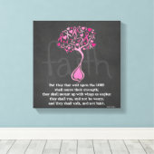 Brustkrebs-Bewusstseinsbildung mit Bibelverse Leinwanddruck (Insitu (Holzboden))