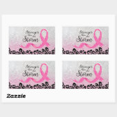 Brustkrebs-Bewusstseinsbildung Rechteckiger Aufkleber (Blatt)