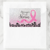 Brustkrebs-Bewusstseinsbildung Rechteckiger Aufkleber (Tasche)