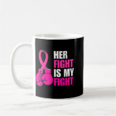 Brustkrebs-Bewusstseinsjunge von Husband Support S Kaffeetasse (Links)