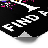 Brustkrebs-Bewusstseinskampf finden eine Heilkräut Poster (Ecke)