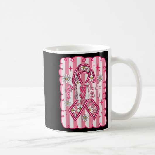 Brustkrebs-Bewusstseinskampf Kaffeetasse (Rechts)
