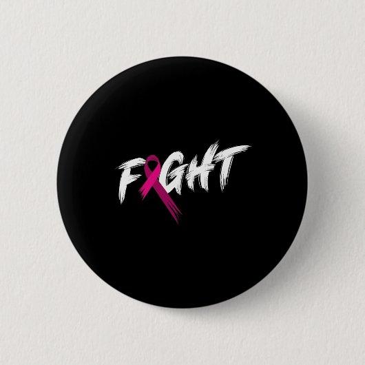Brustkrebs-Bewusstseinsmonat Kämpfen Vintages Rosa Button (Vorderseite)