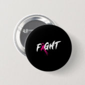 Brustkrebs-Bewusstseinsmonat Kämpfen Vintages Rosa Button (Vorne & Hinten)