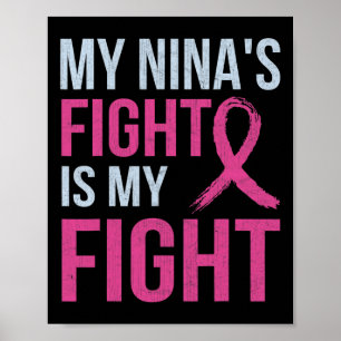 Brustkrebs-Bewusstseinsmonat Meine Nina kämpft Poster