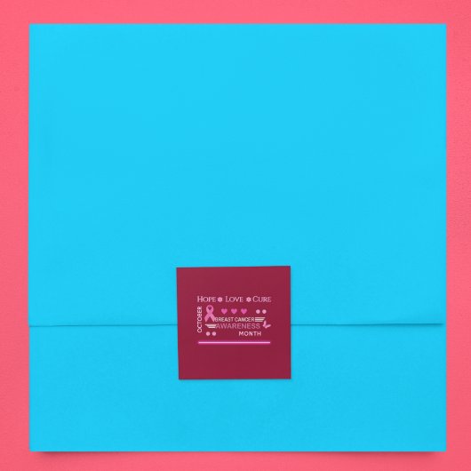 Brustkrebs-Bewusstseinsmonat Quadratischer Aufkleber