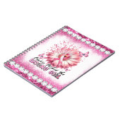 Brustkrebs-Bewusstseinsmonat Rosa Schleife Notizblock (Linke Seite)