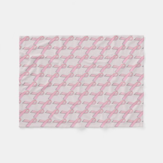 Brustkrebs-Bewusstseinsmuster Fleecedecke (Vorderseite (Horizontal))