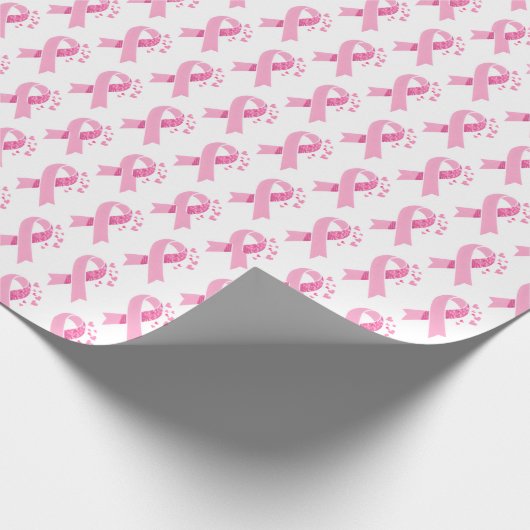 Brustkrebs-Bewusstseinsmuster Geschenkpapier (Ecke)