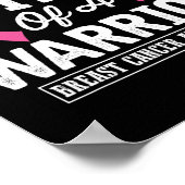 Brustkrebs-Bewusstseinsmutter eines Kriegers Poster (Ecke)