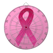 Brustkrebs-Bewusstseinsrosaband Dartscheibe (vorne)