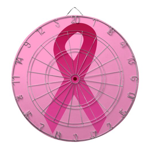 Brustkrebs-Bewusstseinsrosaband Dartscheibe (vorne)