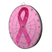 Brustkrebs-Bewusstseinsrosaband Dartscheibe (Vorderseite rechts)