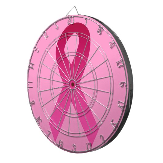 Brustkrebs-Bewusstseinsrosaband Dartscheibe (Vorderseite rechts)