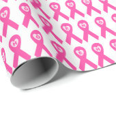 Brustkrebs-Bewusstseinsrosaband HOFFNUNGS-Entwurf Geschenkpapier (Rolleneckpunkt)