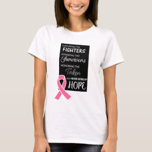 Brustkrebs-Bewusstseinsschablonent-shirt T-Shirt