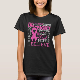 Brustkrebs-Bewusstseinsschleife Brustkrebs T-Shirt