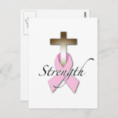 Brustkrebs-Bewusstseinsstärke Postkarte (Vorne/Hinten)
