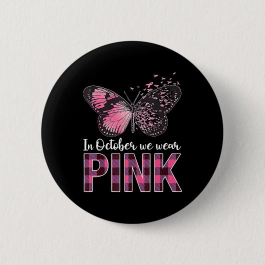 Brustkrebs-Bewusstseinsstörung - Im Oktober Button (Vorderseite)