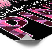 Brustkrebs-Bewusstseinsstörung - Im Oktober Poster (Ecke)