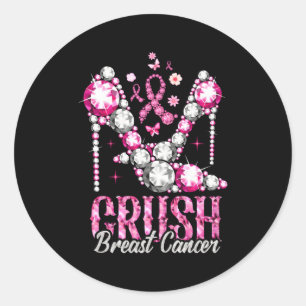 Brustkrebs-Bewusstseinsstörung K Ribbon Runder Aufkleber
