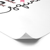 Brustkrebs-Bewusstseinsstufe Rosa Schleife Poster (Ecke)