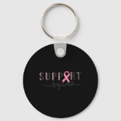 Brustkrebs-Bewusstseinsstufe Rosa Schleife Schlüsselanhänger (Vorderseite)