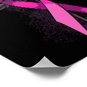 Brustkrebs-Bewusstseinsüberlebnis in der Rose Ribb Poster (Ecke)