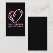 Brustkrebs-Bewusstseinsüberlebung Niedlicher Schme Visitenkarte (Vorne/Hinten)