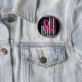 Brustkrebs-Bewusstseinsunterhalt eines Brustkrebse Button (Beispiel)