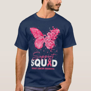 Brustkrebs-Bewusstseinsunterstützung Squad Butterf T-Shirt