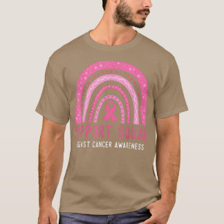 Brustkrebs-Bewusstseinsunterstützung Squad Rainbow T-Shirt