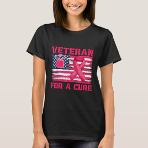 Brustkrebs-Bewusstseinsveteran für eine Kur in Ame T-Shirt