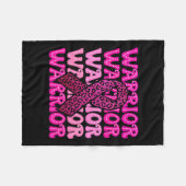Brustkrebs-Bewusstseinswarrior Rosa Band rosa rosa Fleecedecke (Vorderseite (Horizontal))