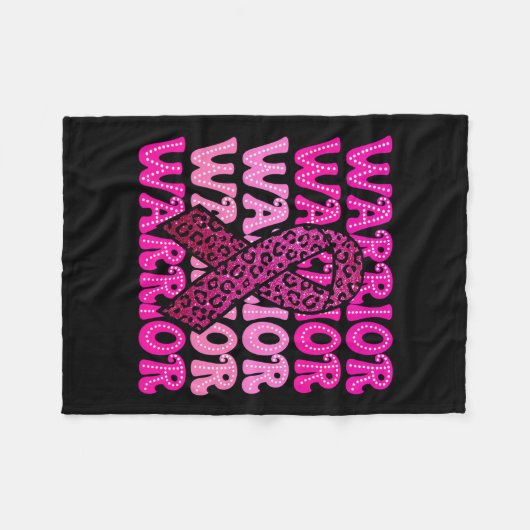 Brustkrebs-Bewusstseinswarrior Rosa Band rosa rosa Fleecedecke (Vorderseite (Horizontal))