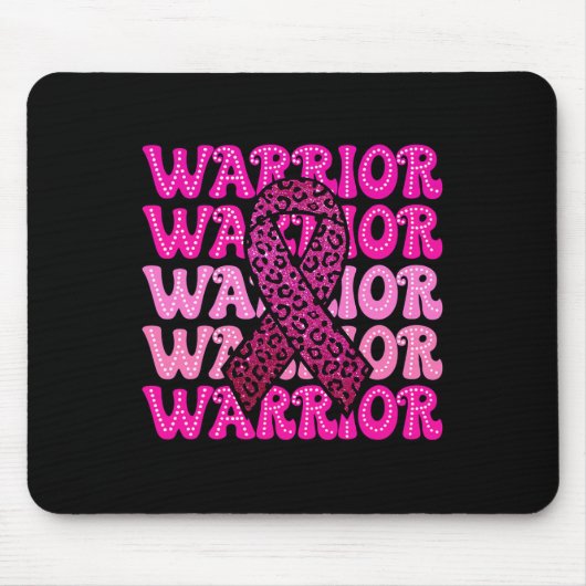Brustkrebs-Bewusstseinswarrior Rosa Band rosa rosa Mousepad (Vorne)