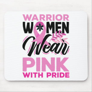 Brustkrebs-Bewusstseinswarterin Frauen tragen rosa Mousepad