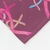 Brustkrebs Bewusstseinswüste Ribbons Fleece Blanke (Ecke)