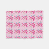 Brustkrebs Bewusstseinswüste Ribbons Fleece Blanke (Vorderseite (Horizontal))