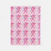 Brustkrebs Bewusstseinswüste Ribbons Fleece Blanke (Vorderseite)