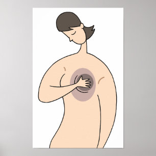 Brustkrebs-Bild zur Sensibilisierung. Poster
