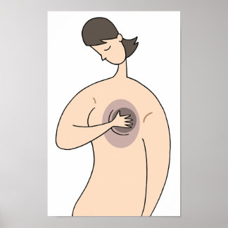 Brustkrebs-Bild zur Sensibilisierung. Poster