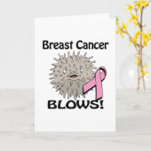 Brustkrebs bläst Bewusstseinsbildung Karte (Gelbe Blume)