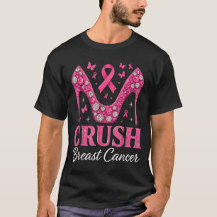 Brustkrebs-Bling-nk-Schleife-High-Heel-Krebs T-Shirt